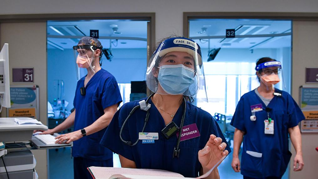 Healthcare workers in PPE